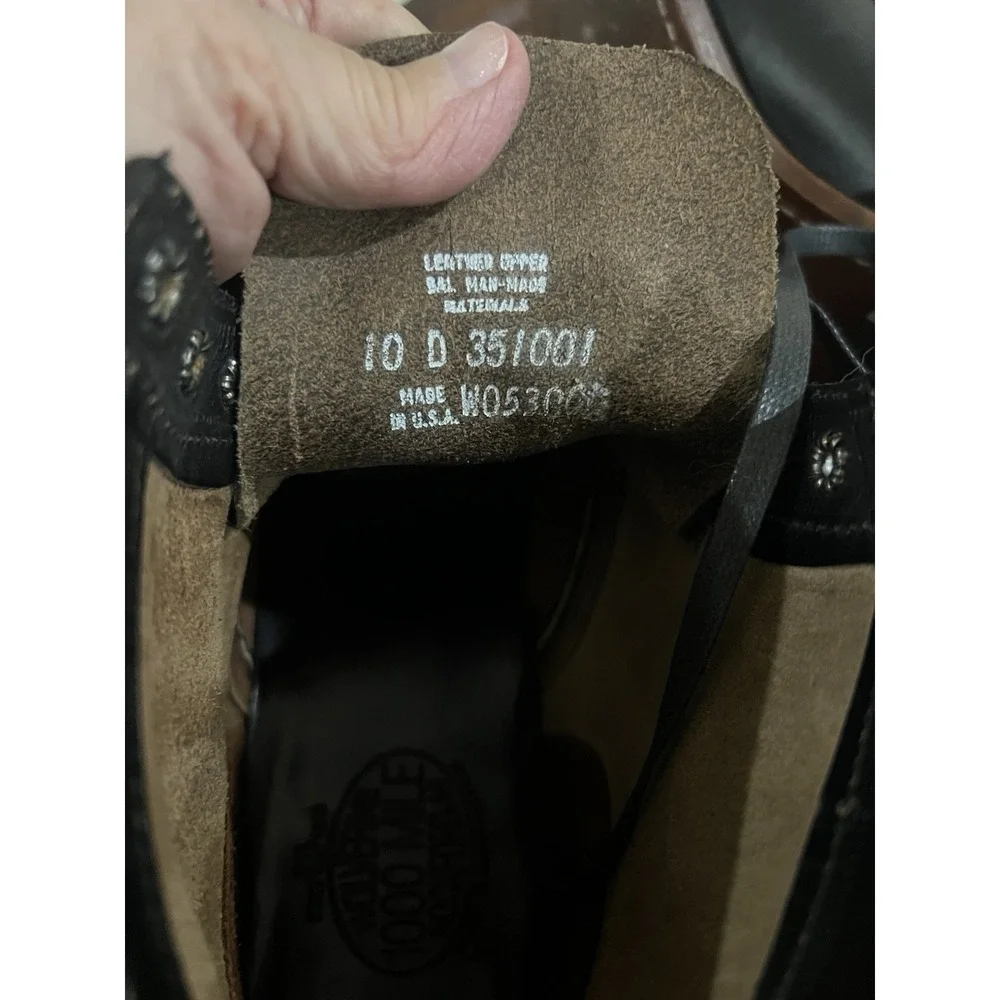 Wolverine 1000 Mile Cap Toe Work Boots Leather BlackUSA  Vibram Lace‎ Up 10 D
